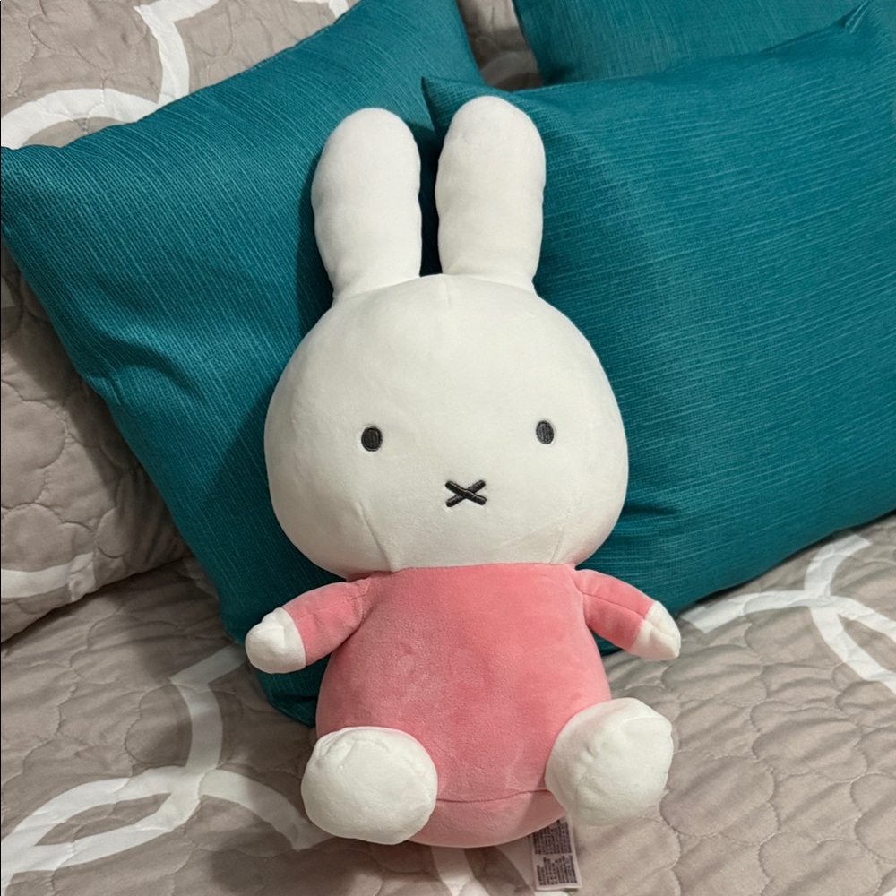 miffy White & Pink Plush Bunny Stuffed Toy